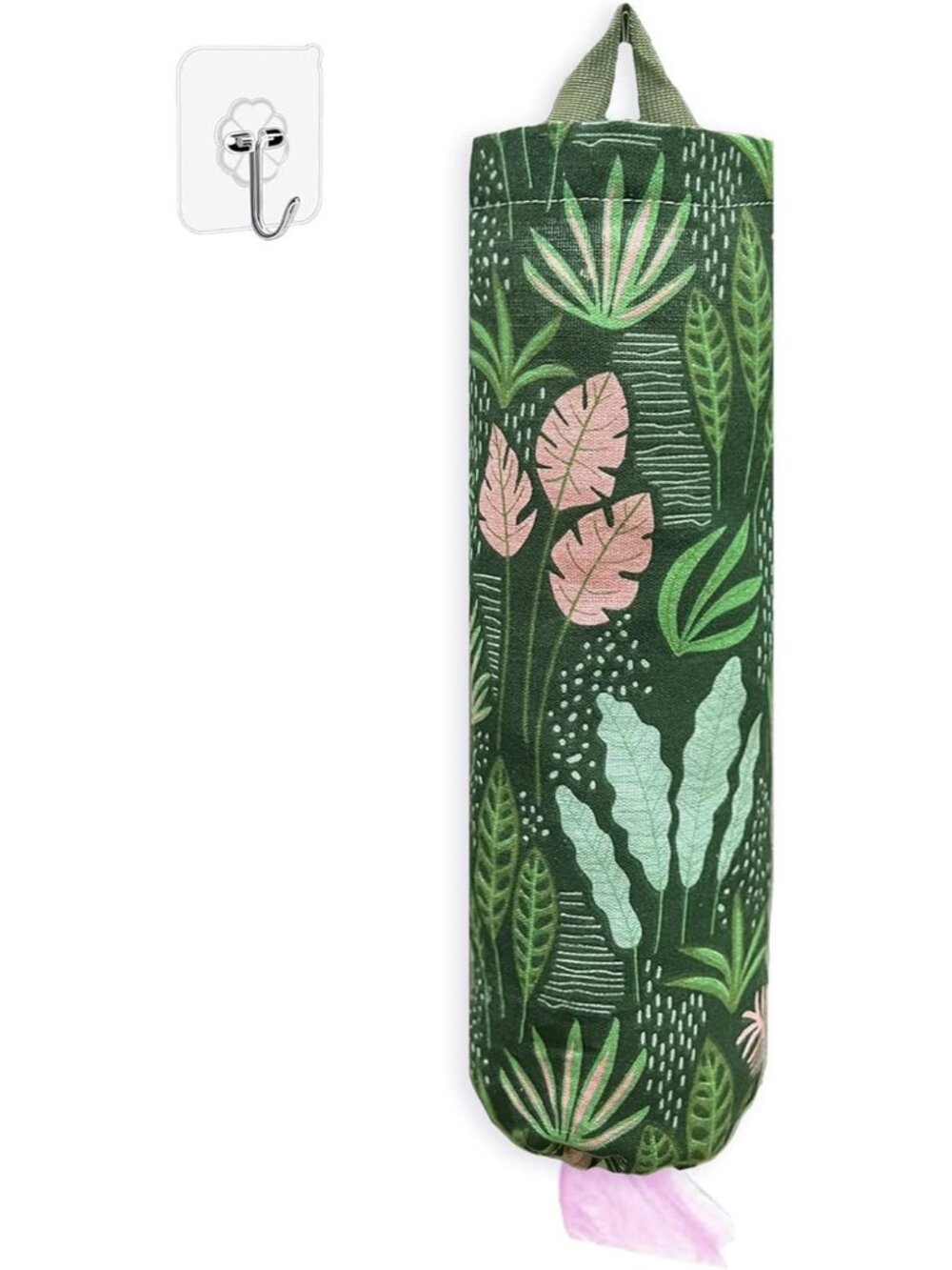 Plastic Bag Holder, Reusable Grocery Bag Organizer, Wall Mount, 1 Pack, Seaweed